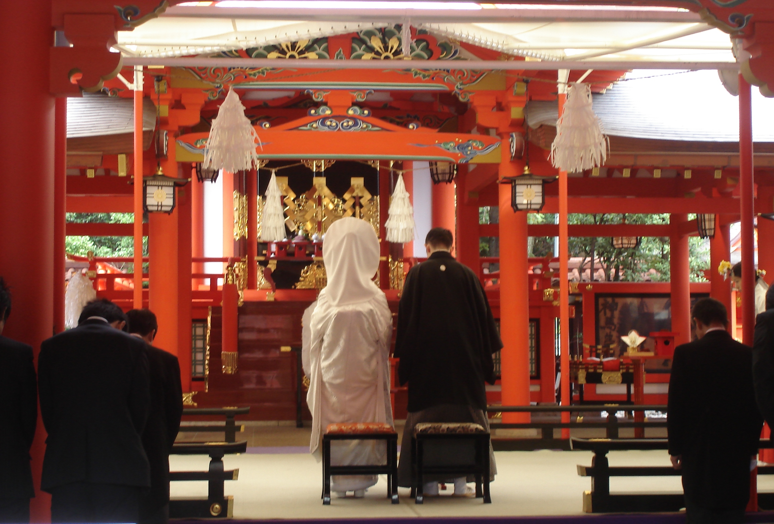 Japanese shinto wedding ceremony
